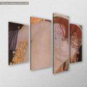 Canvas printDanae detail, Klimt G, four panels asymmetric