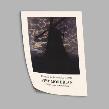 Exhibition Poster Mondrian, Windmill in the evening 2