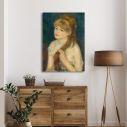 Canvas print Woman braiding her hair, Renoir