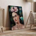 Πίνακας σε καμβά Frida with hummingbird