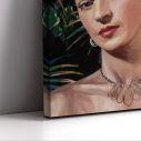 Πίνακας σε καμβά Frida with hummingbird