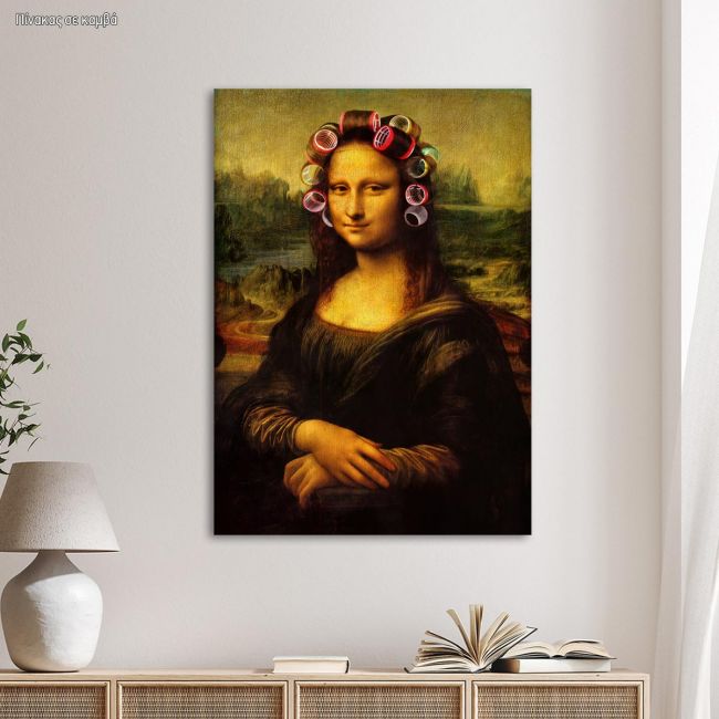 Canvas print Mona Lisa with rollers