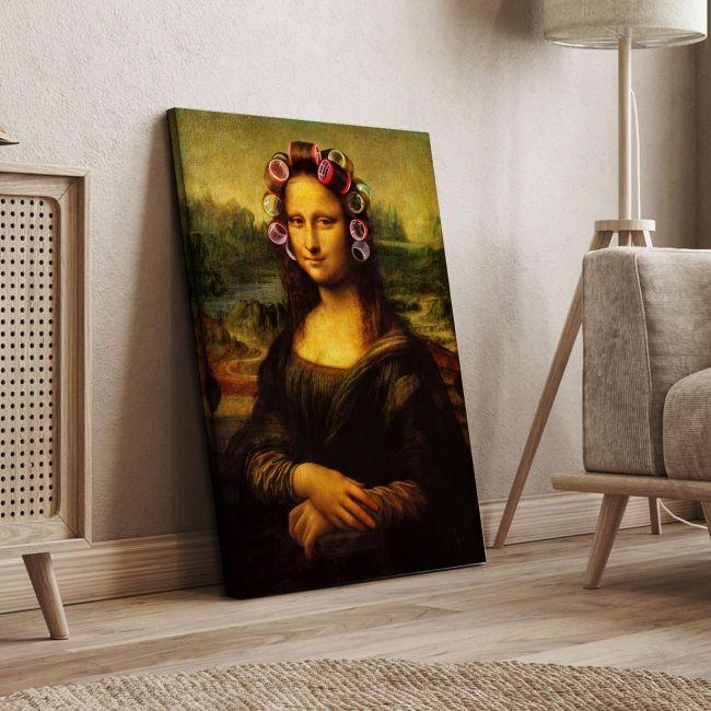 Canvas print Mona Lisa with rollers