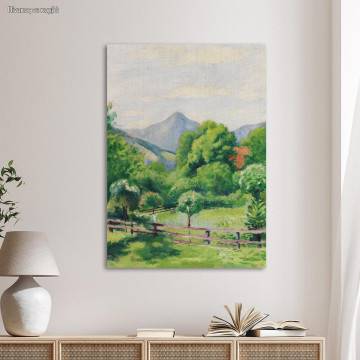 Canvas print Garden in Tegernsee, Macke A.