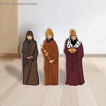Wooden figures, 3 Magi of Bethlehem 2