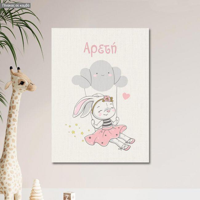 Canvas print Bunny swing