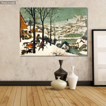 Canvas print Hunters in the snow, Bruegel Pieter, reproduction