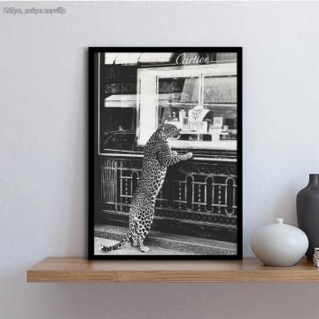 Cartier Tiger κάδρο, κάδρο, μαύρη κορνίζα