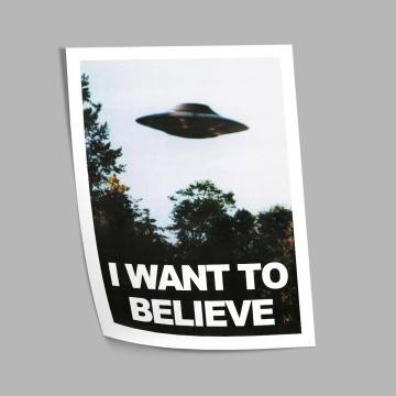 I want to believe I , κάδρο, μαύρη κορνίζα 2