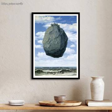  Magritte Castle of the Pyrenees Galerie Brachot , κάδρο, μαύρη κορνίζα