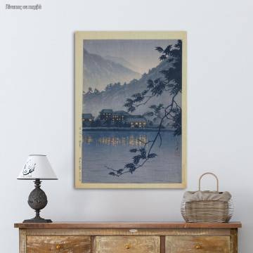 Canvas print Yomoto spa, Kawase Hasui