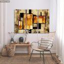Canvas print abstract, geometric, Abstract oil painting illustration II,3 panels