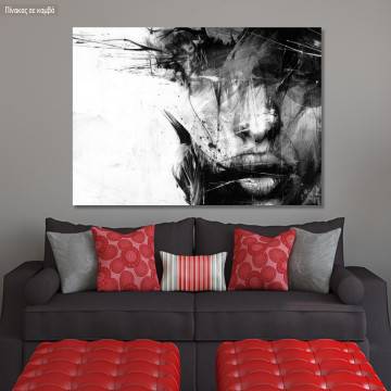 Canvas print Portrait black and white Framed canvas View 1 2