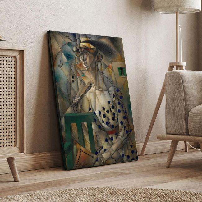 Canvas print Woman with a fan, Metzinger J.