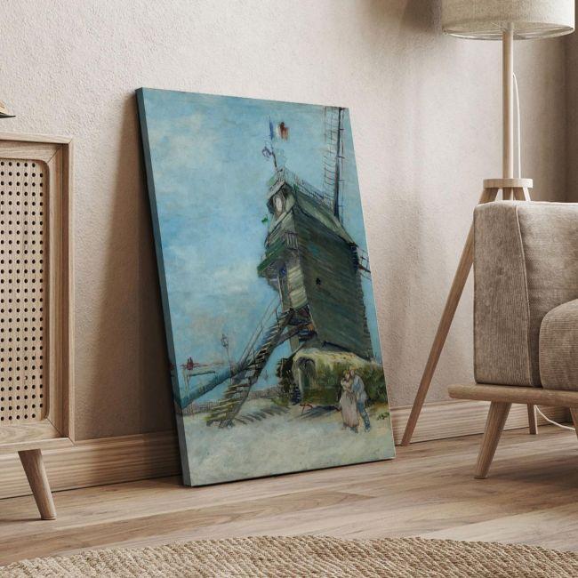 Πίνακας ζωγραφικής Le moulin de la Galette  1887 Vincent van Gogh Καμβάς τελαρωμένος
