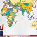 Kids wall stickers map with country names, Greek