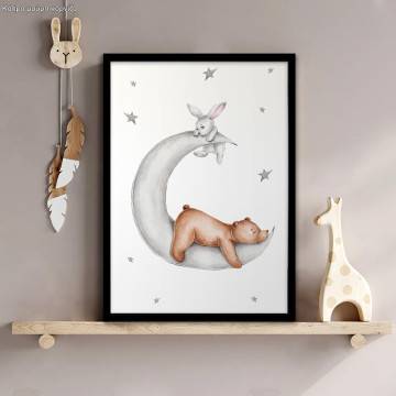 Siblings on the moon, poster