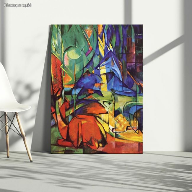 Πίνακας σε καμβά προσφορά 80x120 cm Deer in the forest II, Marc Franz