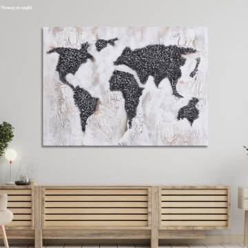 Canvas print Silver texture map
