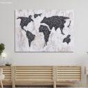Canvas print Silver texture map