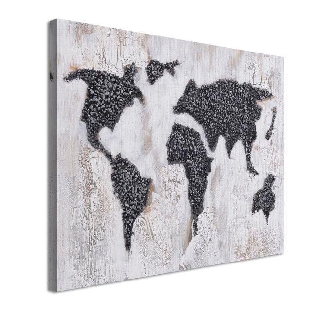 Canvas print Silver texture map