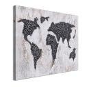 Canvas print Silver texture map