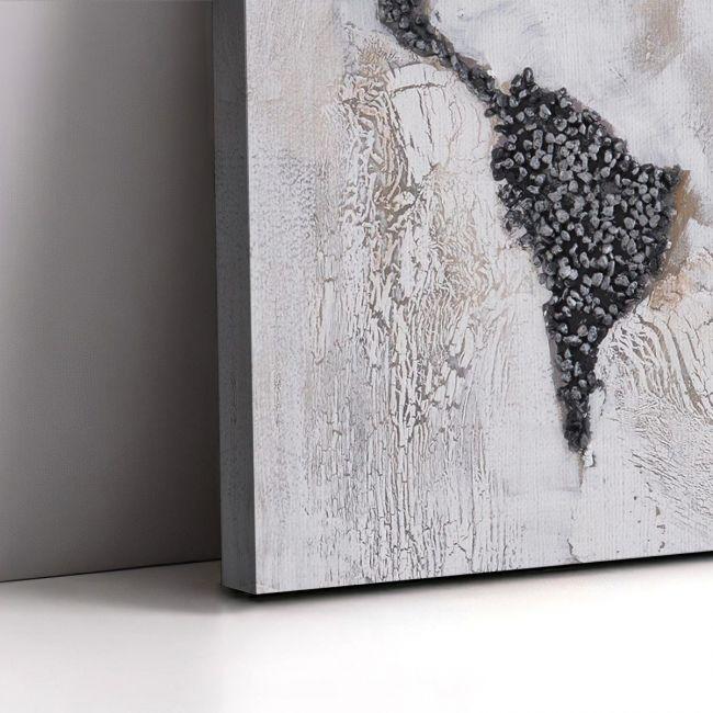 Canvas print Silver texture map