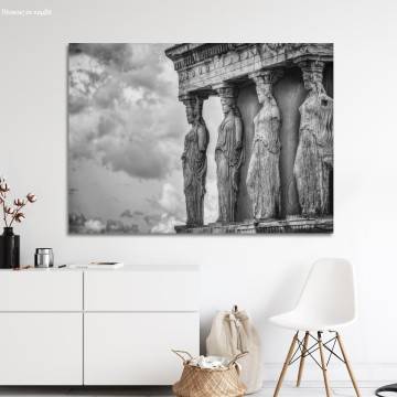 Canvas print Caryatides grayscale