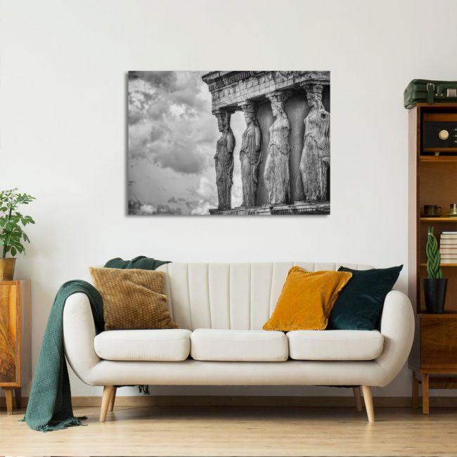 Canvas print Caryatides grayscale