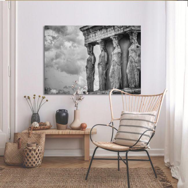 Canvas print Caryatides grayscale