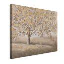 Πίνακας σε καμβά Autumn tree, golden leaves