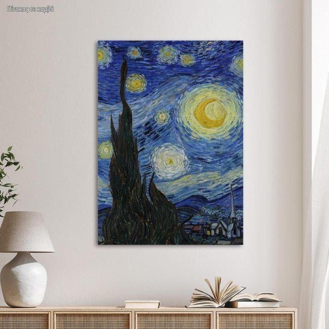 Πίνακας ζωγραφικήςStarry night detail, Vincent van Gogh