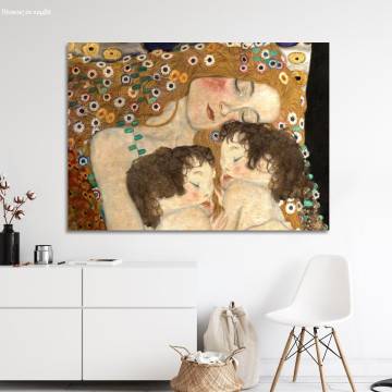 Canvas print Mother and twins (detail), Klimt G.