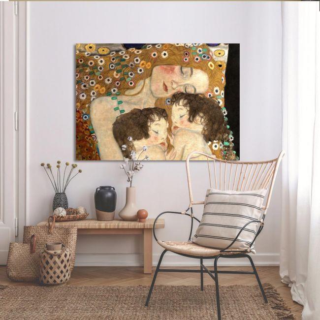 Canvas print Mother and twins (detail), Klimt G.