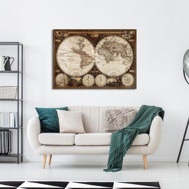 Canvas print World vintage map I