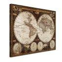 Πίνακας σε καμβά World vintage map I