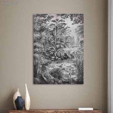 Canvas print, Jungle Landscape in gravure