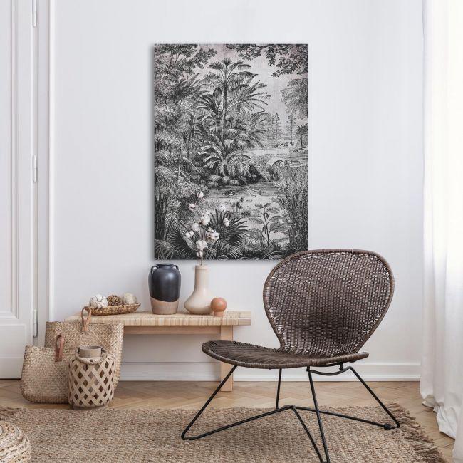 Canvas print, Jungle Landscape in gravure