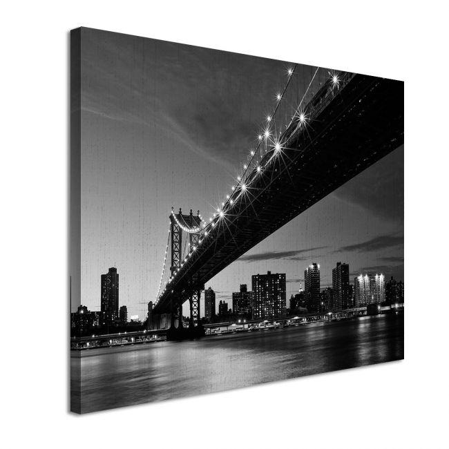 Πίνακας σε καμβά Νέα Υόρκη γέφυρα, Manhattan bridge grayscale
