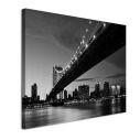 Πίνακας σε καμβά Νέα Υόρκη γέφυρα, Manhattan bridge grayscale