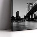 Πίνακας σε καμβά Νέα Υόρκη γέφυρα, Manhattan bridge grayscale