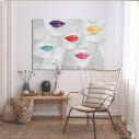 Canvas print Lips and colours