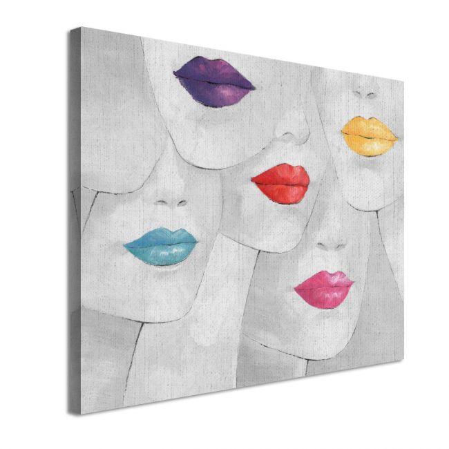 Canvas print Lips and colours