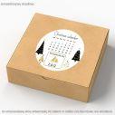 Christmas sticker label, calendar personalized
