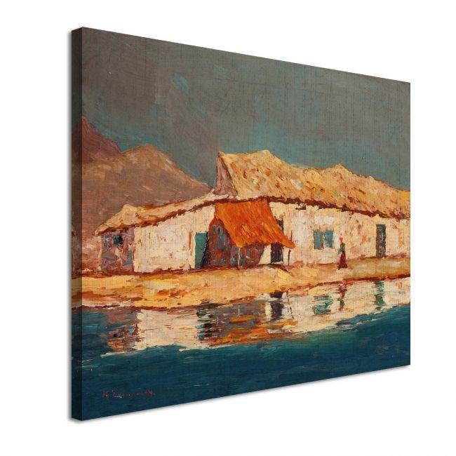 Canvas printOld fisherman's house near water, Oikonomou