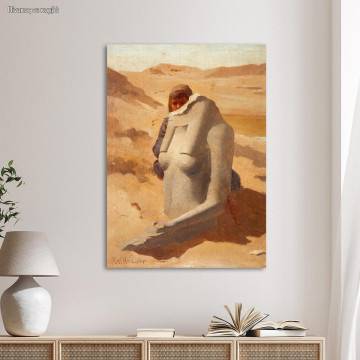 Canvas print Child behind a sculpture, Rallis