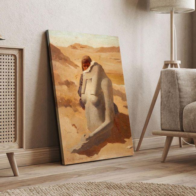 Canvas print Child behind a sculpture, Rallis