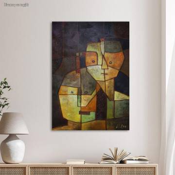 Canvas print Two heads, Klee P.