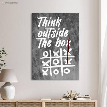 Canvas print Think outside the box painting