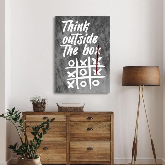 Πίνακας σε καμβά Think outside the box painting